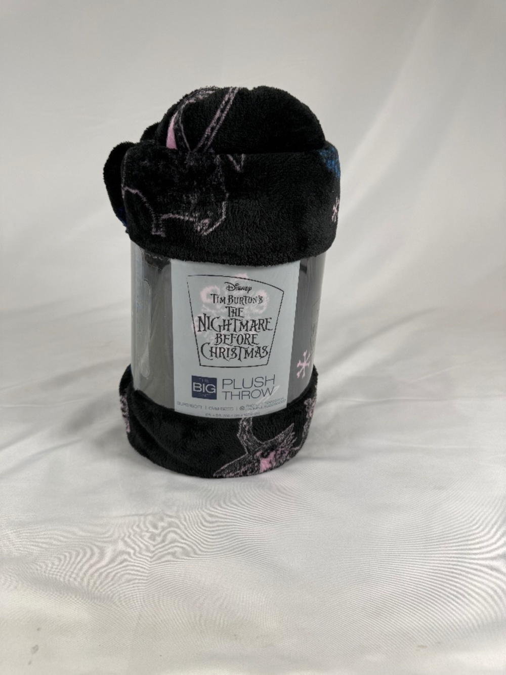 Disney Nightmare Before Christmas Jack Sally Plush Throw Blanket 5x6 NWT
